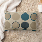 ティール（緑がかった色）とトゥーペサークル ランバークッション (ブランケット)