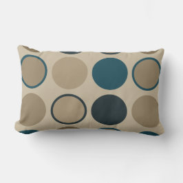 ティール（緑がかった色）とトゥーペサークル ランバークッション