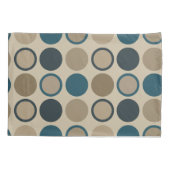 ティール（緑がかった色）とトゥーペサークル 枕カバー (裏面)