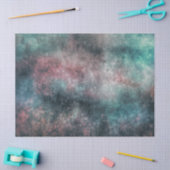 ティール（緑がかった色）とバラ雲ティッシュペーパー 薄葉紙 (クラフト)