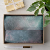 ティール（緑がかった色）とバラ雲ティッシュペーパー 薄葉紙 (ギフト)