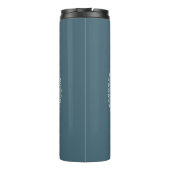 ティール(緑がかった色)とパーソナライズされた金ゴールド抽象芸術アクセント曼荼羅 タンブラー (裏面)