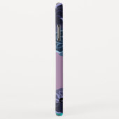 ティール（緑がかった色）とパープルキュートヴィンテージフローラプリント Case-Mate iPhoneケース (裏面/右)