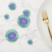 ティール（緑がかった色）とパープルマーメイドモノグラはかりで測ムパーティー コンフェッティ (グループ)