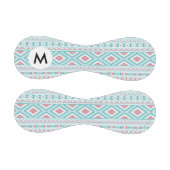 ティール(緑がかった色)とピンクの部アステカ族パターン 野球ボール (パネル)