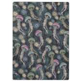 ティール（緑がかった色）とピンクのEtherealクラゲとAnemones クリップボード (裏面)