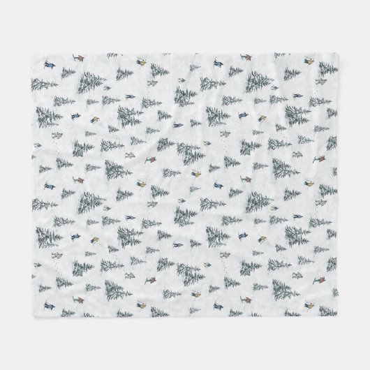 ティール(緑がかった色)とピンクのEtherealクラゲとAnemones フリースブランケット (正面(横))