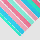 ティール（緑がかった色）とピンクストライプ色 薄葉紙 (詳細)
