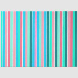 ティール（緑がかった色）とピンクストライプ色 薄葉紙