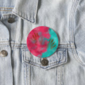 ティール（緑がかった色）とピンクホリハイパウダー&ハンズ 缶バッジ (インサイチュ)