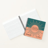 ティール(緑がかった色)とピーチサンボスレディールール#4 ノートブック (内部)
