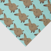 ティール（緑がかった色）とブラウンイースターバニー 薄葉紙 (詳細)