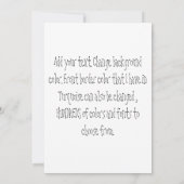 ティール（緑がかった色）とブラックすべての行事サプライズパーティー 招待状 (裏面)