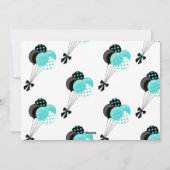 ティール(緑がかった色)とブラック格言ハッピーホリデーズグリーティングフォト シーズンカード (裏面)