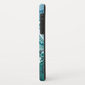 ティール(緑がかった色)とブルーターコイズ水 Case-Mate iPhoneケース (裏面/左)