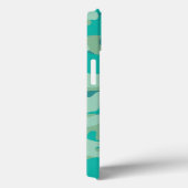 ティール（緑がかった色）とブルー迷彩柄 Case-Mate iPhoneケース (裏面 / 右)