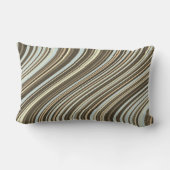 ティール(緑がかった色)とベージュの曲線 ランバークッション (裏面)