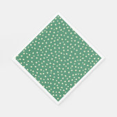 ティール(緑がかった色)とベージュドット紙 スタンダードランチョンナプキン (角)