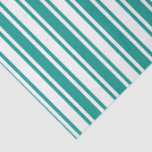 ティール（緑がかった色）とホワイトキャンディストライプー 薄葉紙 (詳細)