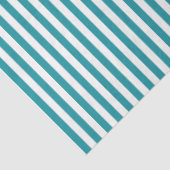 ティール(緑がかった色)とホワイトストライプのティッシュペーパー 薄葉紙 (詳細)