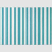 ティール（緑がかった色）とホワイトストライプのティッシュペーパー