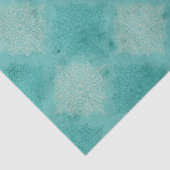 ティール（緑がかった色）とホワイトダマスクのデコページ 薄葉紙 (詳細)