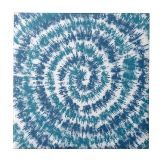 ティール(緑がかった色)とホワイトモダンレトロ タイル (正面)