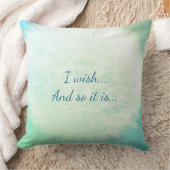 ティール(緑がかった色)とホワイト感動的デザイン クッション (ブランケット)