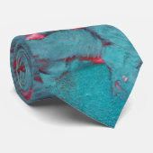 ティール(緑がかった色)とマゼンタ渦巻き大理石 ネクタイ (ロール)