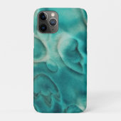 ティール(緑がかった色)とライトベージュの渦巻き模様 Case-Mate iPhoneケース (裏)