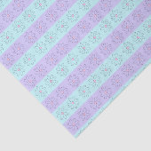 ティール(緑がかった色)とラベンダーフローラ 薄葉紙 (詳細)