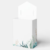 ティール（緑がかった色）と白い野結婚花 フェイバーボックス (オープン)