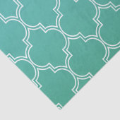 ティール(緑がかった色)と白抽象芸術の幾何学的パターン 薄葉紙 (詳細)