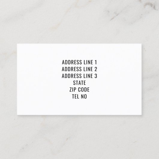 ティール(緑がかった色)と白縁ど人素晴らしのシンプル 名刺 (裏面)