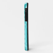 ティール(緑がかった色)と白 Case-Mate iPhoneケース (裏面/左)