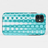 ティール(緑がかった色)と白 Case-Mate iPhoneケース (裏面(横))