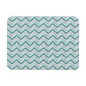 ティール(緑がかった色)と真珠ジグザグ マグネット (横)