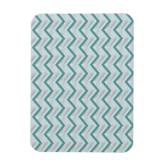 ティール(緑がかった色)と真珠ジグザグ マグネット (縦)