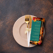 ティール（緑がかった色）と秋ファンタジー金ゴールド素朴レベリ結婚ーズ メニュー