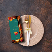 ティール（緑がかった色）と秋ファンタジー金ゴールド素朴レベリ結婚ーズ メニュー