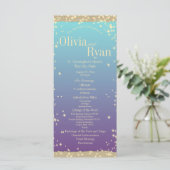 ティール(緑がかった色)と素朴紫グラデーションの結婚" プログラム (スタンド正面)