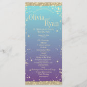 ティール（緑がかった色）と素朴紫グラデーションの結婚" プログラム (正面)