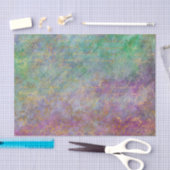 ティール（緑がかった色）と紫の抽象芸術孔雀の色の切り離し 薄葉紙 (クラフト)