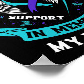 ティール(緑がかった色)と紫の私の兄の自殺Awのメモリ ポスター (角)