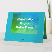 ティール（緑がかった色）と緑の大声 カード (裏面)