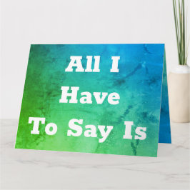 ティール（緑がかった色）と緑の大声 カード