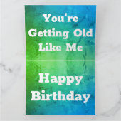 ティール（緑がかった色）と緑の大声 カード (内部)