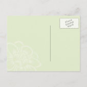 ティール(緑がかった色)と緑の日付を保存 案内ポストカード (裏面)