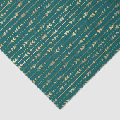 ティール（緑がかった色）と金ゴールドの矢印 薄葉紙 (詳細)