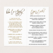 ティール（緑がかった色）と金ゴールドのLipsenseの説明 名刺 (内部フラット)